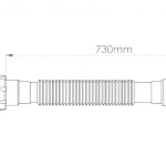 Shower Tray Drain and Flexible Siphon 11-1622-080 sizes